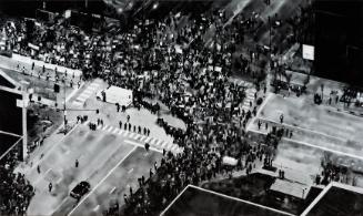 Protest Crowd, Chicago USA, Trump Rally 1, (2016)
